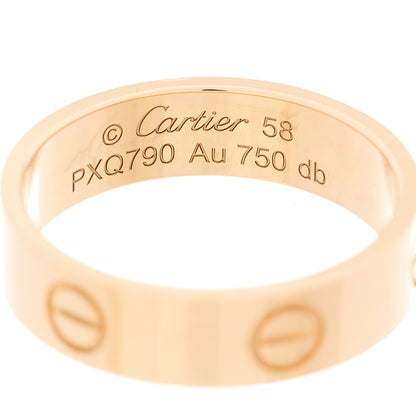 Cartier 18K Yellow Gold 5.5mm LOVE Ring 58 8.5 5 of 6