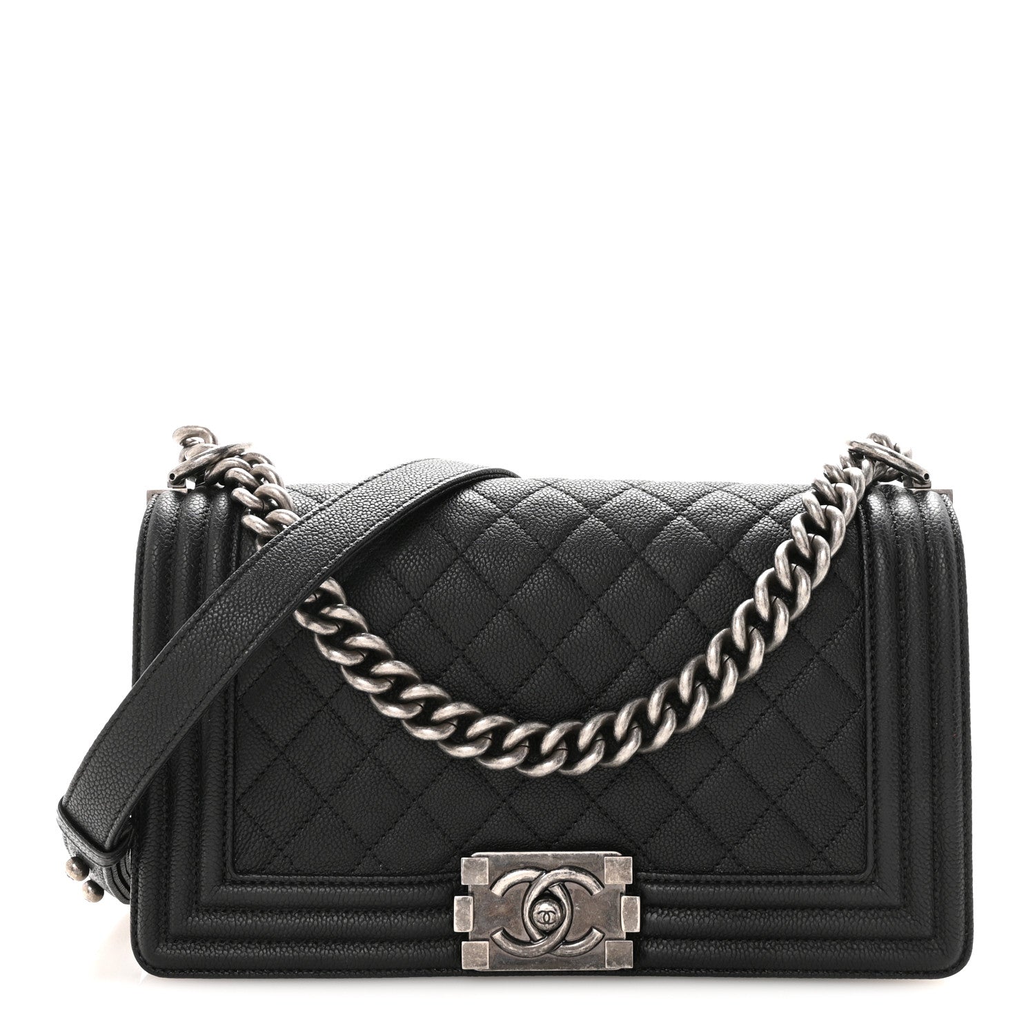 Chanel Caviar Quilted Medium Boy Flap Black 1 of 11