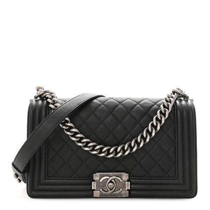 Chanel Caviar Quilted Medium Boy Flap Black 1 of 11