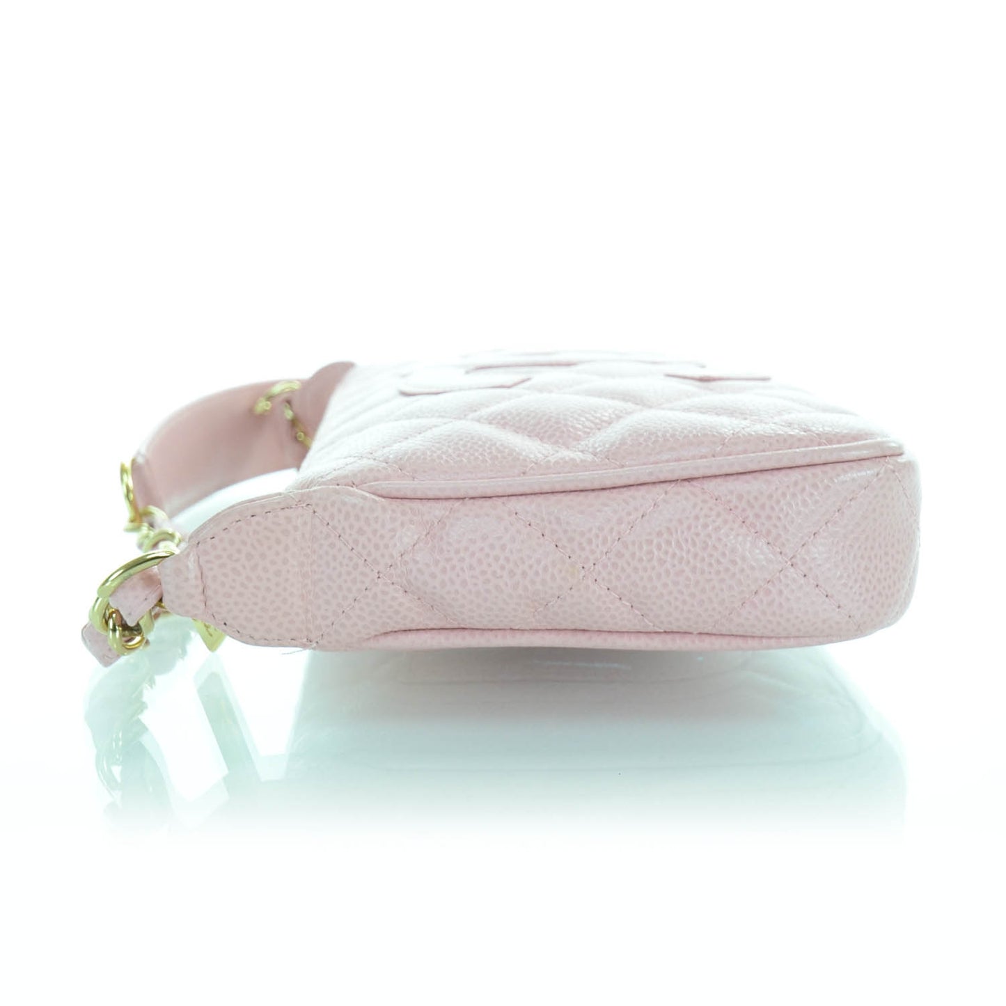 Caviar Quilted Pochette Pink