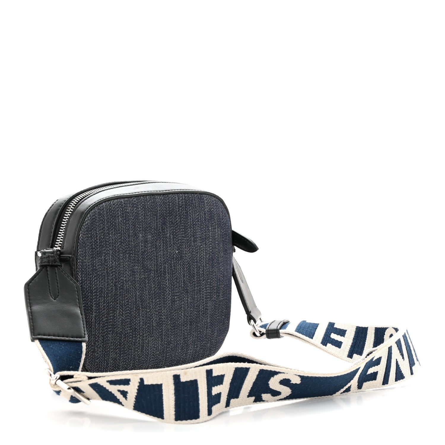 Stella McCartney Denim Eco Alter Nappa Studded Logo Camera Bag 3 of 12
