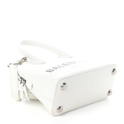 Balenciaga Grained Calfskin XXS Ville Top Handle Bag White Black 4 of 8