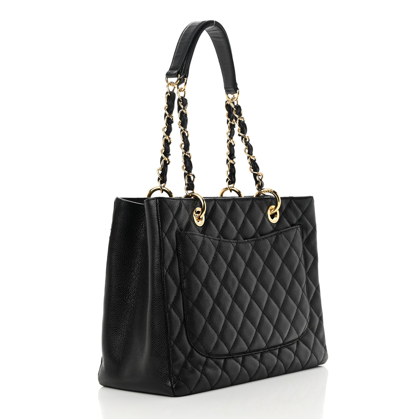 Caviar Quilted Grand Shopping Tote GST Black