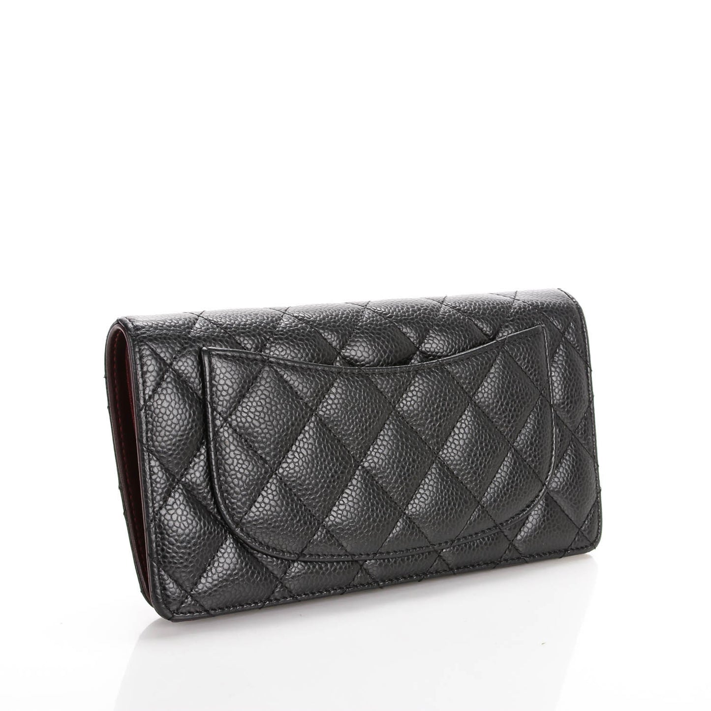 Caviar Quilted Yen Wallet Black