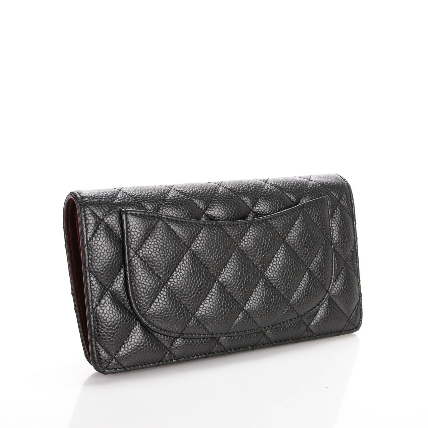 Chanel Caviar Quilted Yen Wallet Black 3 of 8