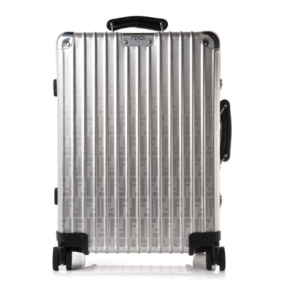 Fendi X RIMOWA Aluminum FF Print Roll Away Carry On Luggage Silver 1 of 21