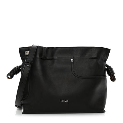 Loewe Shiny Calfskin Medium Panta Flamenco Knot Bag Vintage Brown 1 of 11