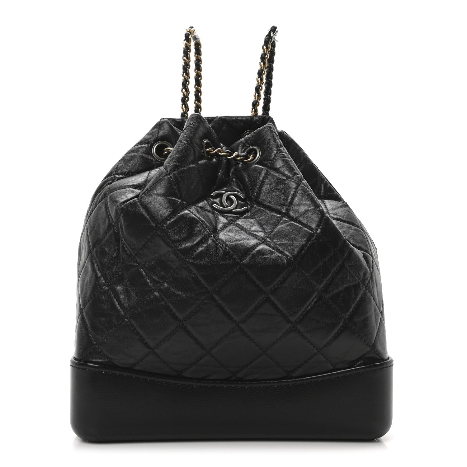 Chanel Aged Calfskin Quilted Small Gabrielle Backpack Black 1 of 10