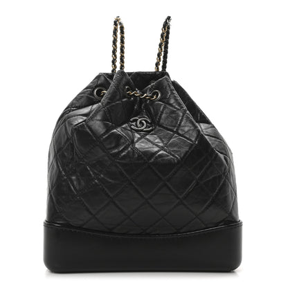 Chanel Aged Calfskin Quilted Small Gabrielle Backpack Black 1 of 10