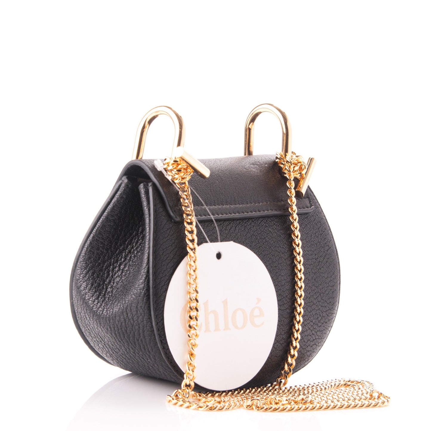 Grained Lambskin Nano Drew Shoulder Bag Black