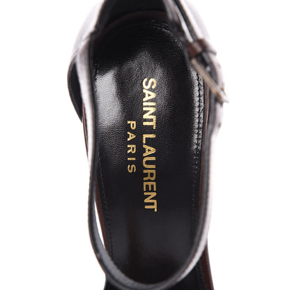 Saint Laurent Calfskin Opyum Sandals 37.5 Brown 6 of 9