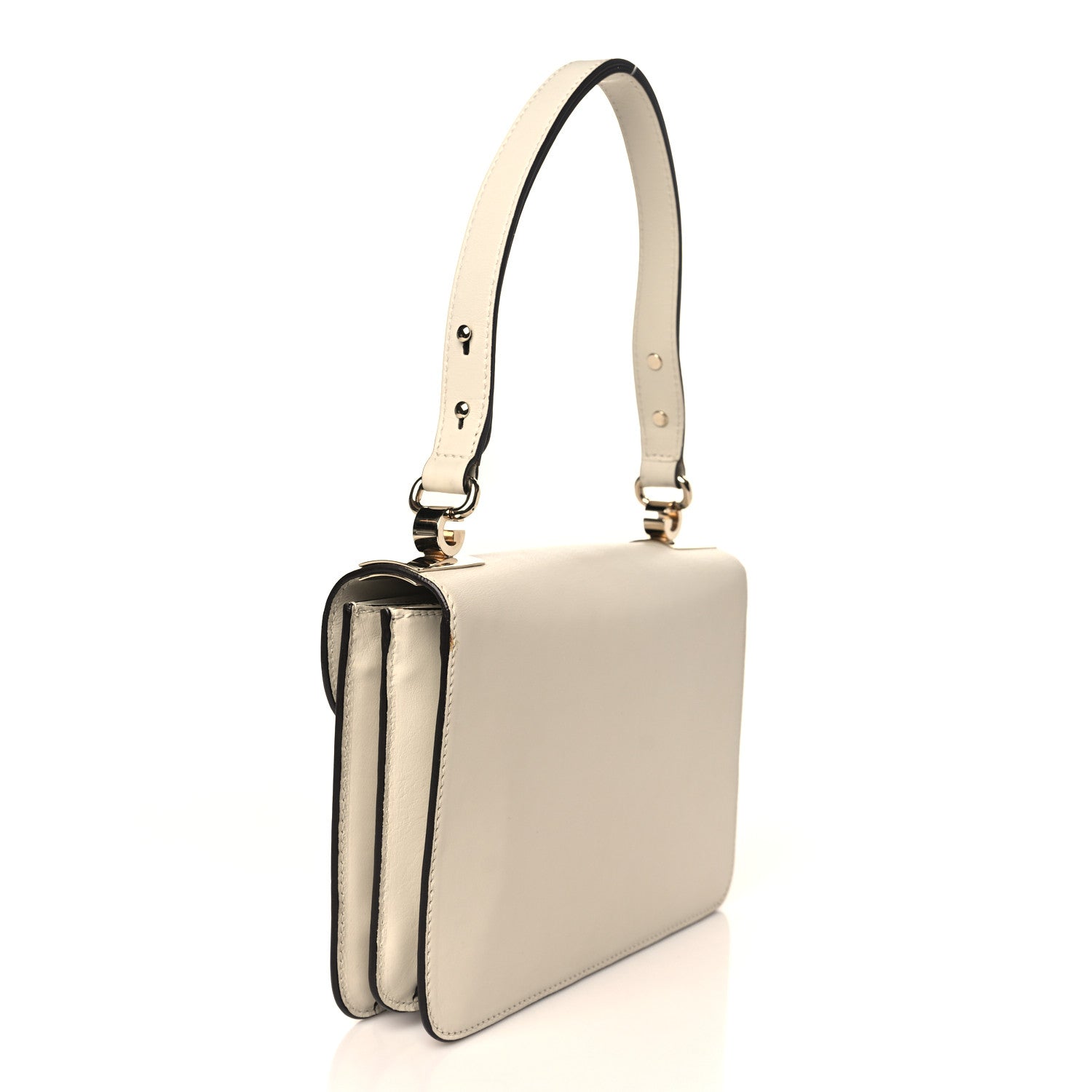 Gucci Calfskin Medium 1973 Shoulder Flap Bag Ivory 3 of 8