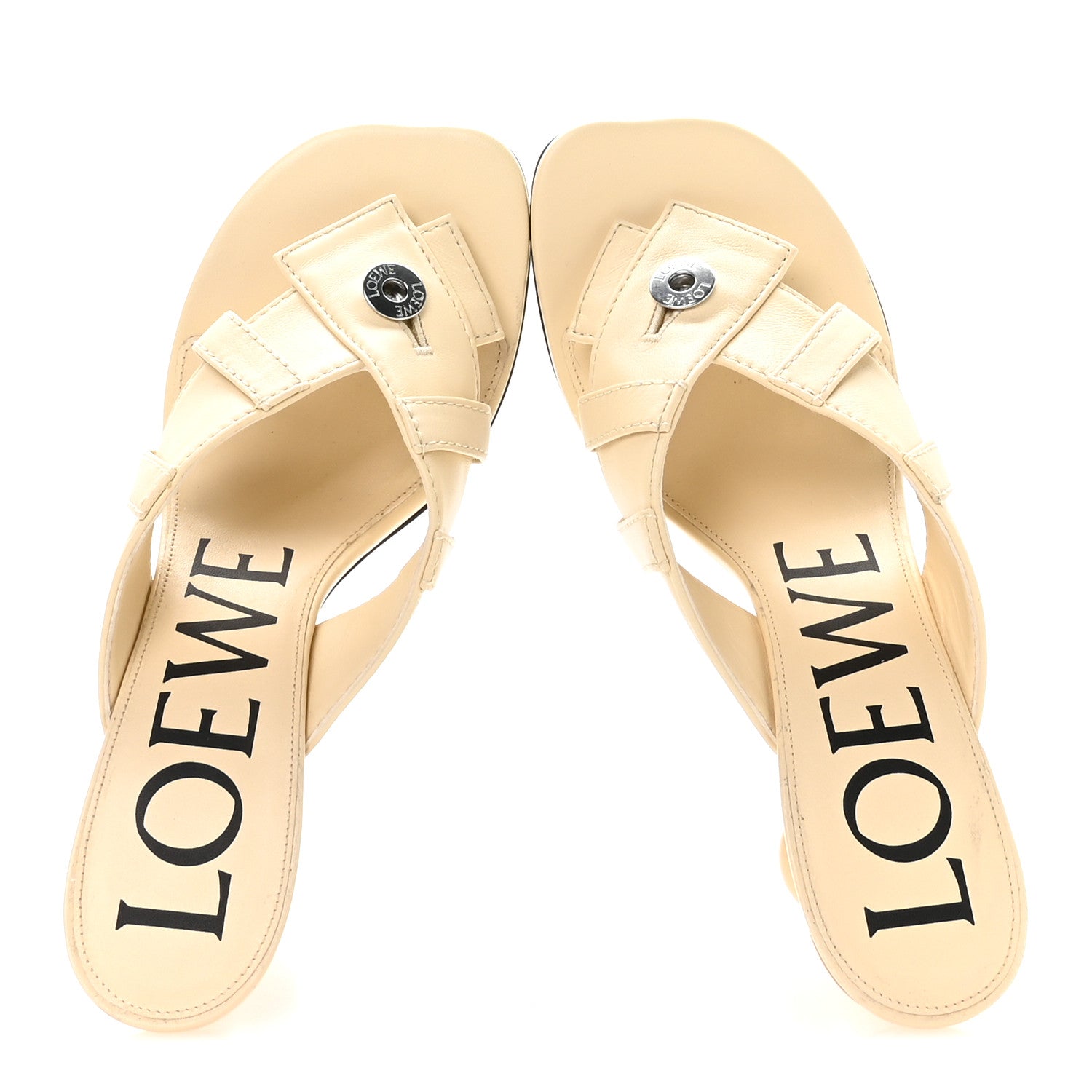 Loewe Goatskin Toy Panta Sandals 38 Oat Milk 2 of 9