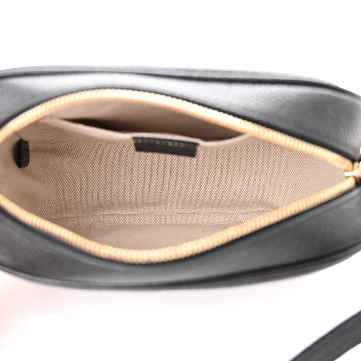 Pebbled Calfskin Small Soho Disco Bag Black
