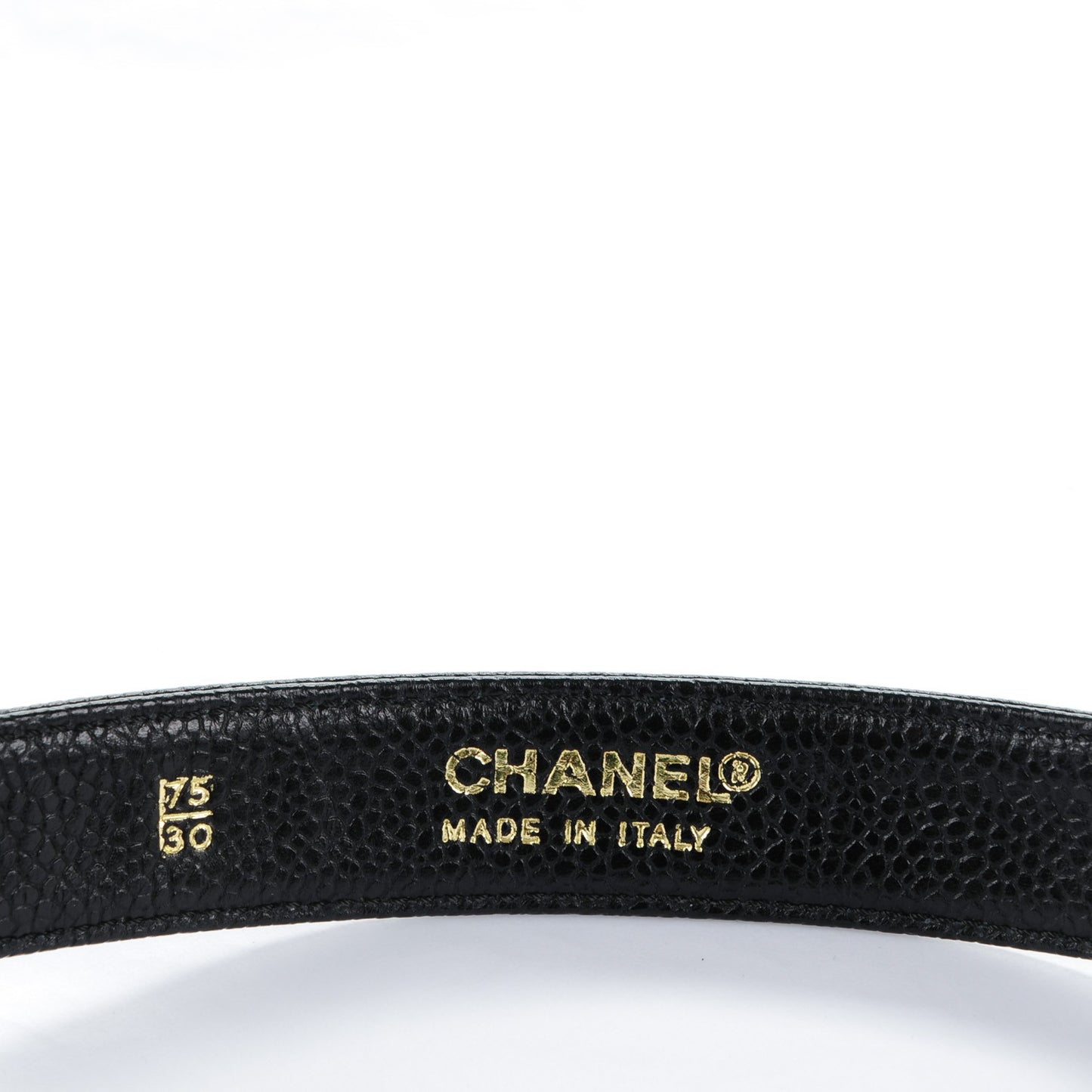 Caviar CC Logo Skinny Belt 75 30 Black
