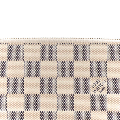 Louis Vuitton Damier Azur Clemence Wallet Rose Ballerine 7 of 9
