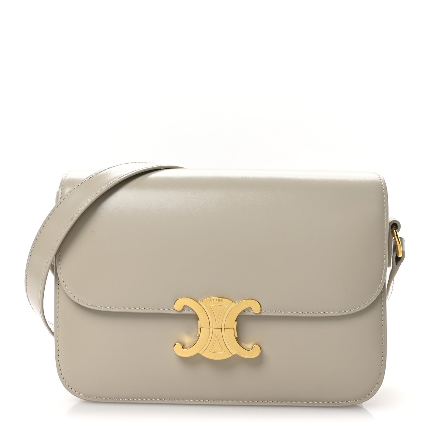Shiny Calfskin Medium Triomphe Nude