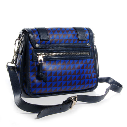 Proenza Schouler Triangle Print Mini PS1 Pouch Royal Blue Pinot Noir 3 of 11