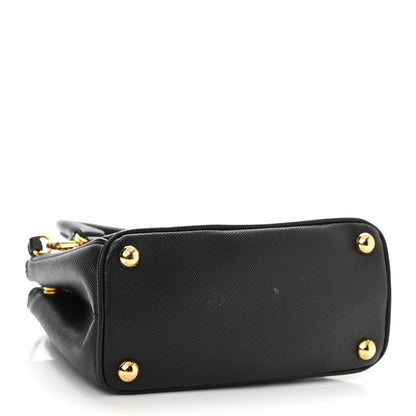 Prada Saffiano Lux Micro Galleria Double Zip Tote Black 4 of 8