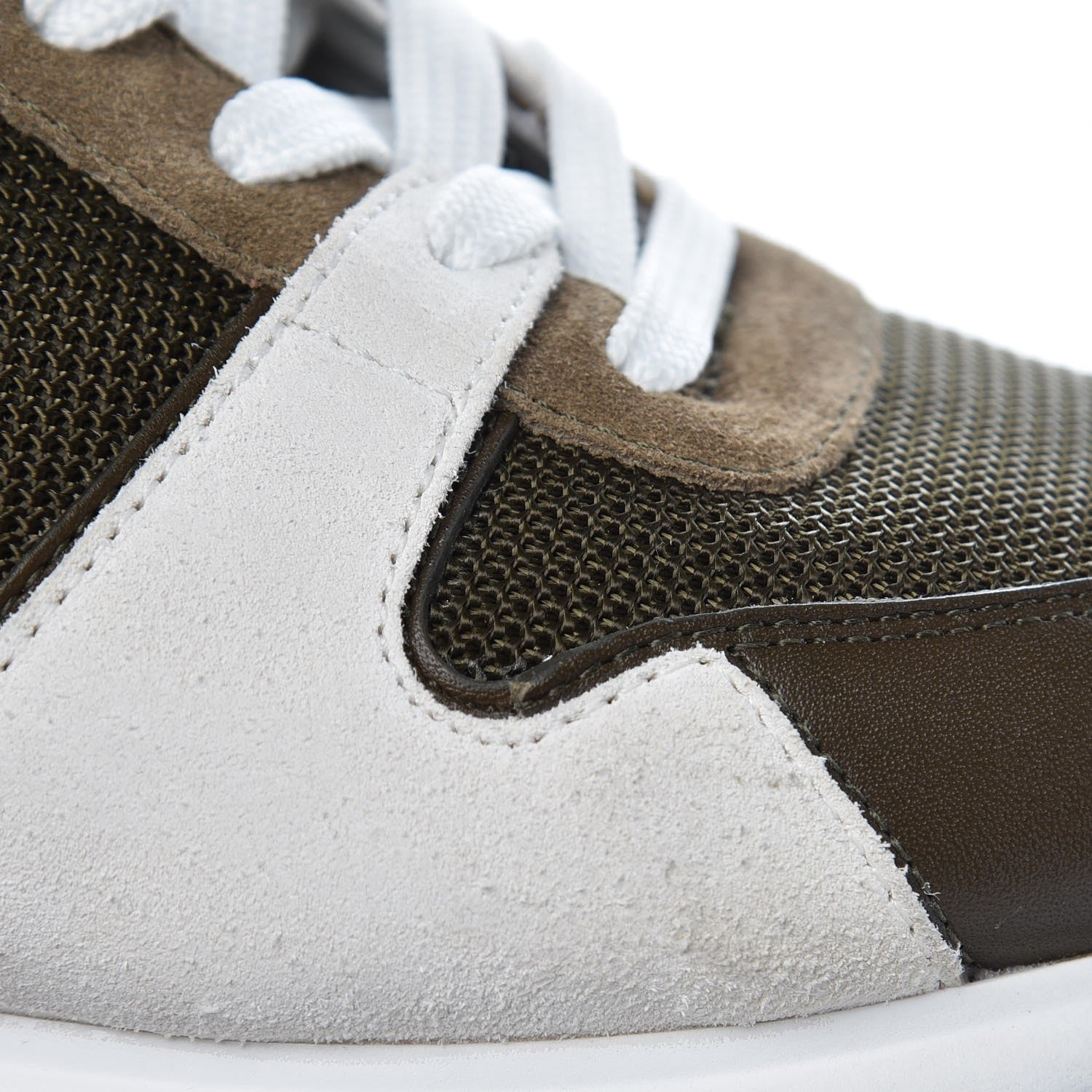 Louis Vuitton Suede Calfskin Run Away Sneakers 36 Kaki 10 of 11