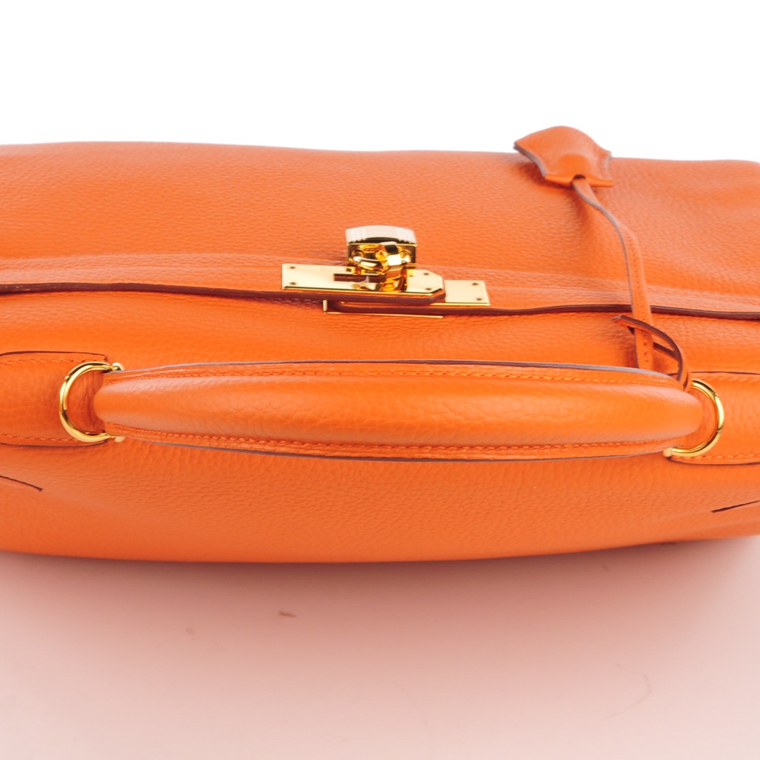Hermes Taurillon Clemence Kelly Retourne 35 Orange 24 of 26