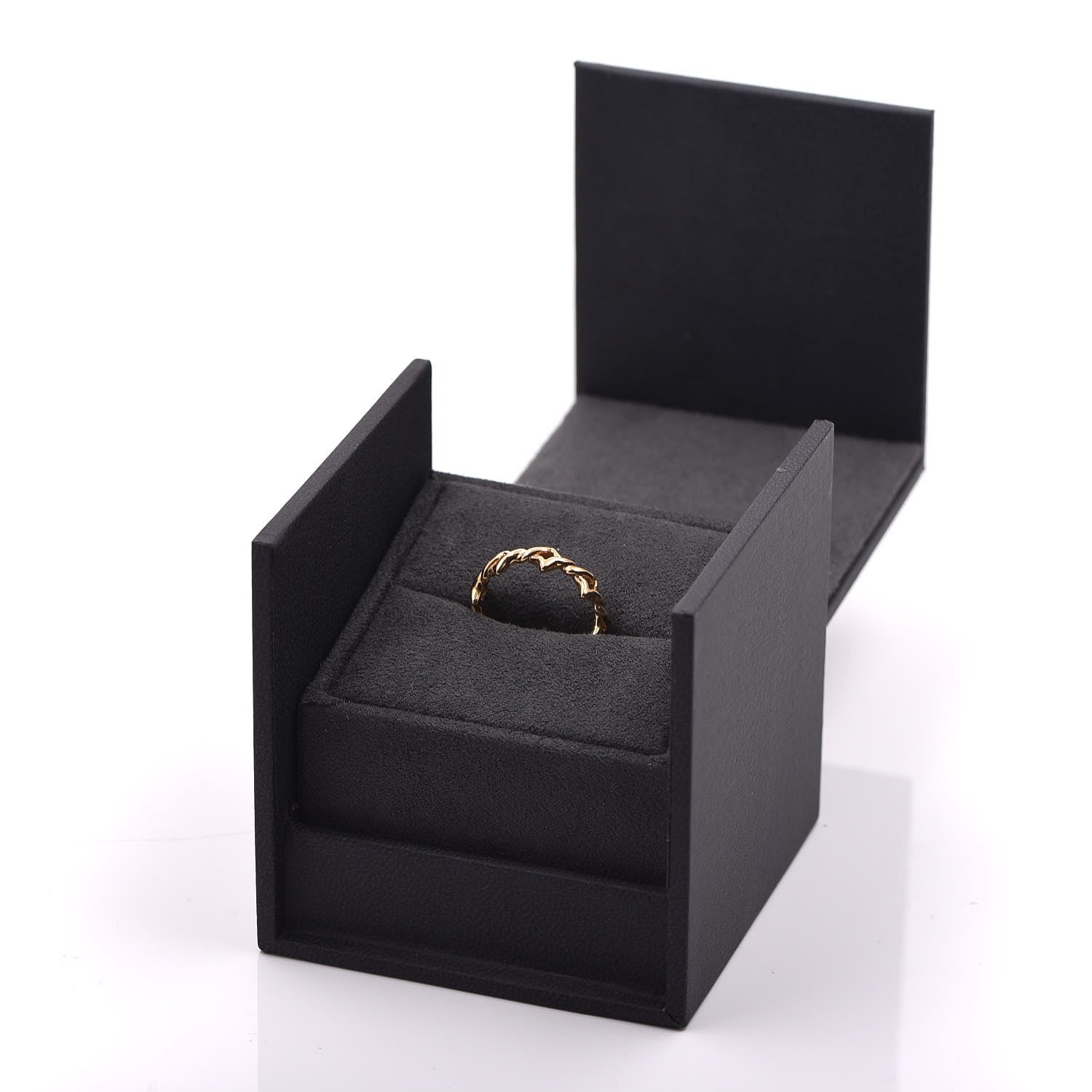 David Yurman 18K Yellow Gold 6mm Quatrefoil Stack Ring 54 7 4 of 4