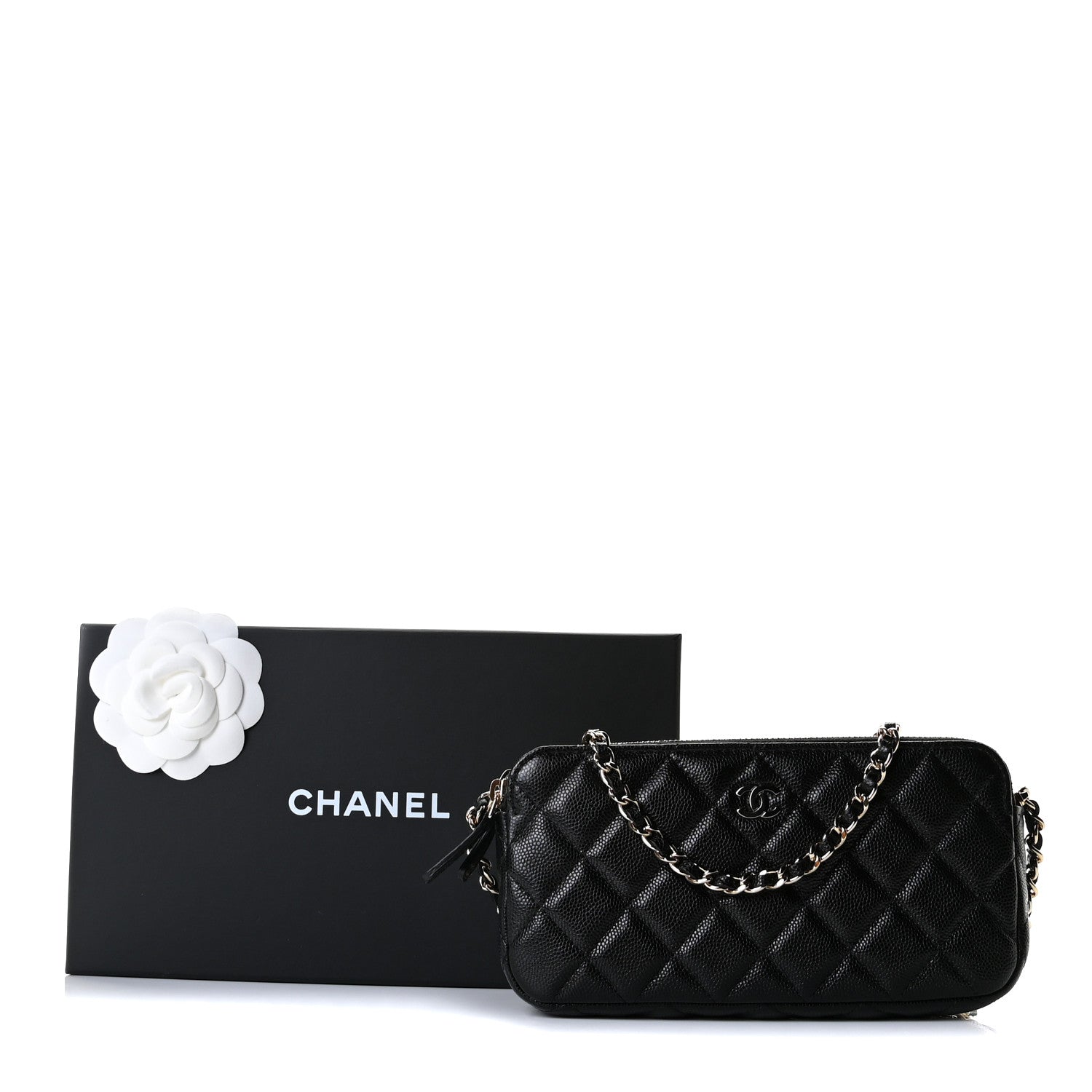 Chanel Caviar Quilted Small Clutch With Chain Black 10 of 10
