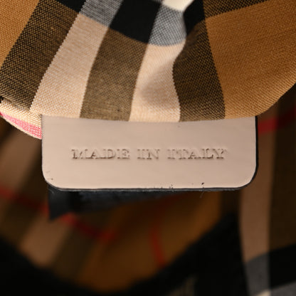Burberry Vintage Rainbow Check Shopper Tote White 6 of 12