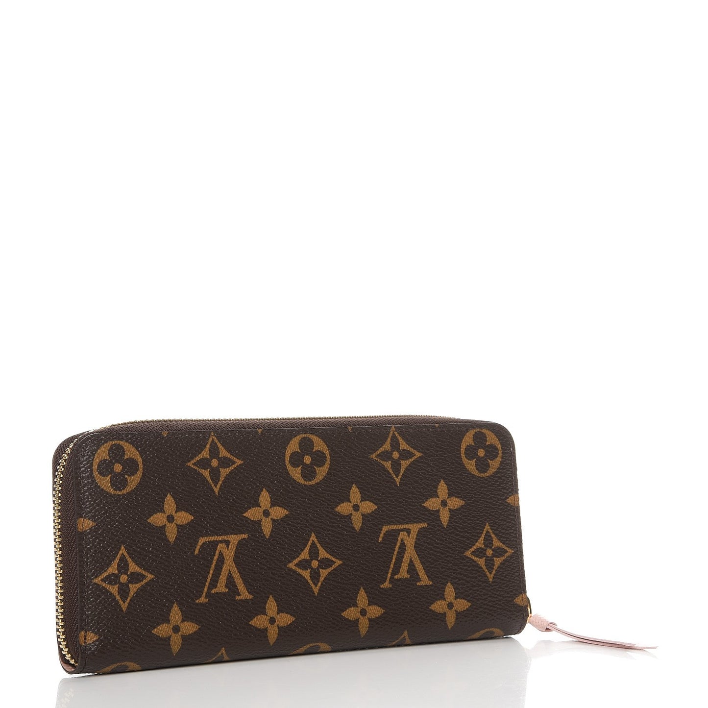 Monogram Clemence Wallet Rose Ballerine