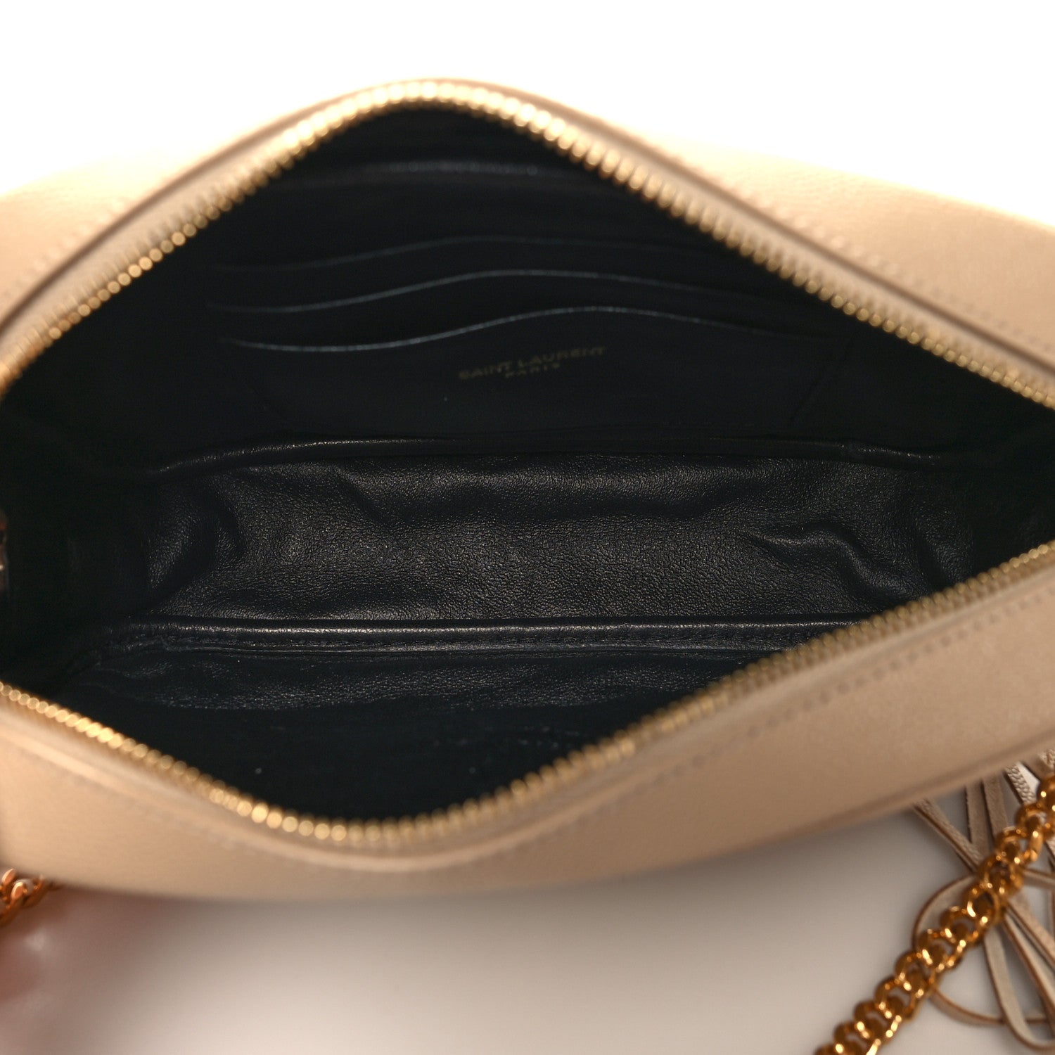 Saint Laurent Grain De Poudre Matelasse Monogram Mini Lou Camera Bag Dark Beige 5 of 10