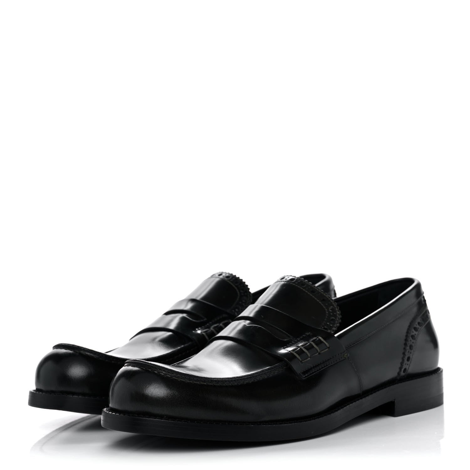 Valentino Garavani Calfskin Rockstud Loafers 40 Black 3 of 15
