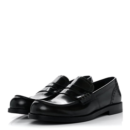 Valentino Garavani Calfskin Rockstud Loafers 40 Black 3 of 15