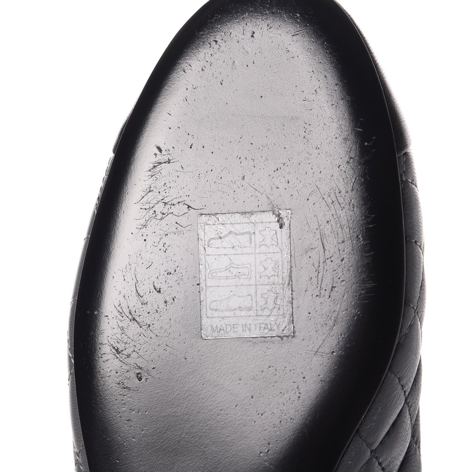 Chanel Lambskin Quilted CC Cap Toe Ballerina Flats 36 Grey Black 12 of 12