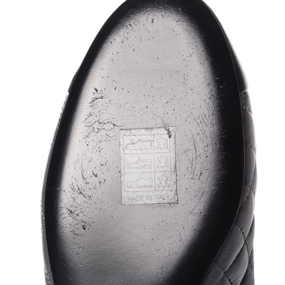 Chanel Lambskin Quilted CC Cap Toe Ballerina Flats 36 Grey Black 12 of 12