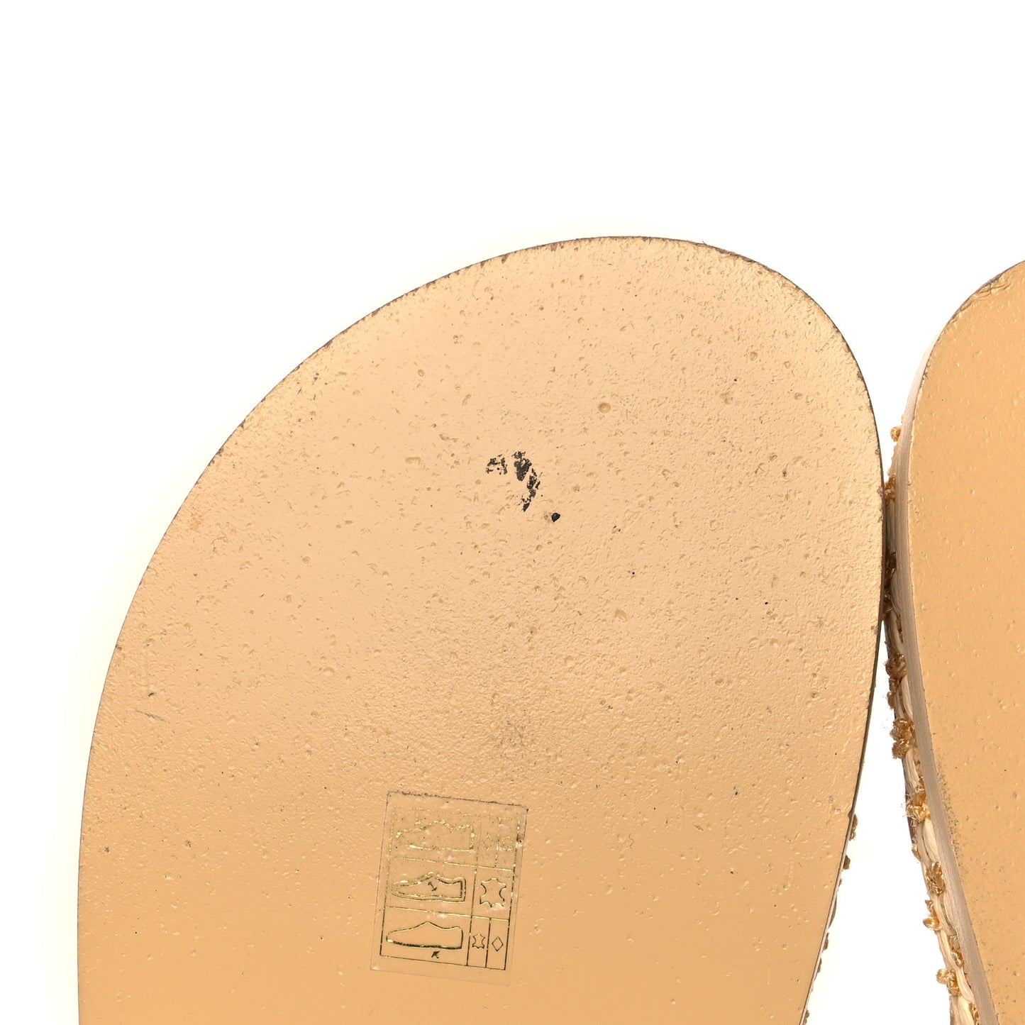 Braided Fabric Velcro Dad Sandals 35.5 Beige