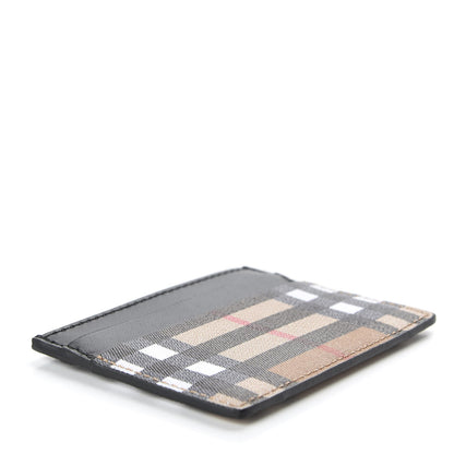 Burberry Vintage Check Calfskin Sandon Card Case Black 4 of 7