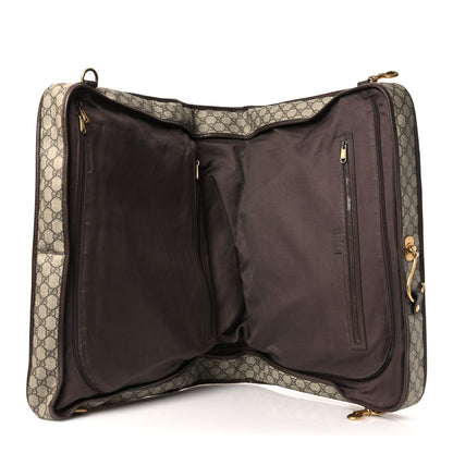 Gucci GG Supreme Monogram Textured Dollar Calfskin Web Ophidia Savoy Garment Bag Beige Ebony New Acero 4 of 12