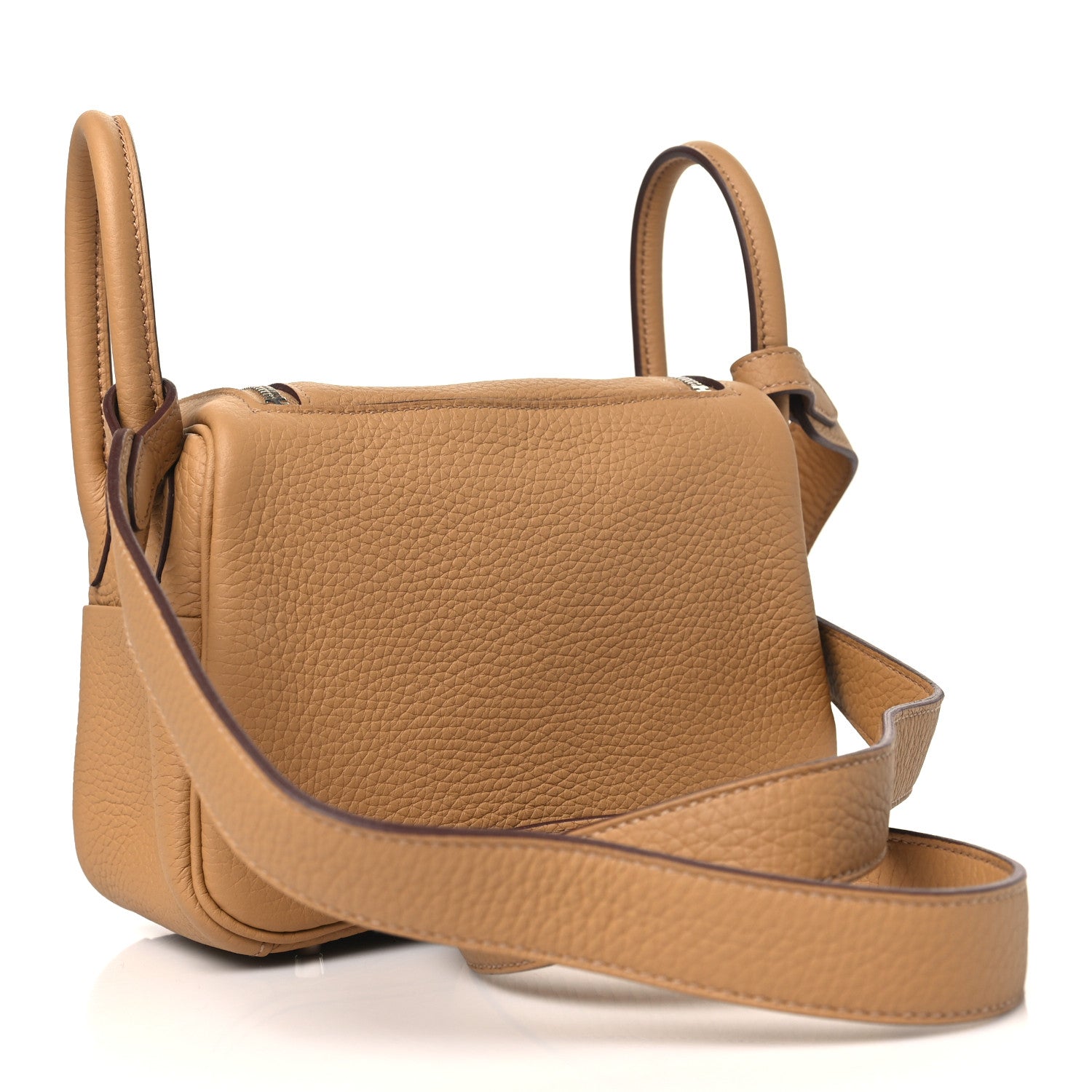 Hermes Taurillon Clemence Mini Lindy 20 Biscuit 3 of 11