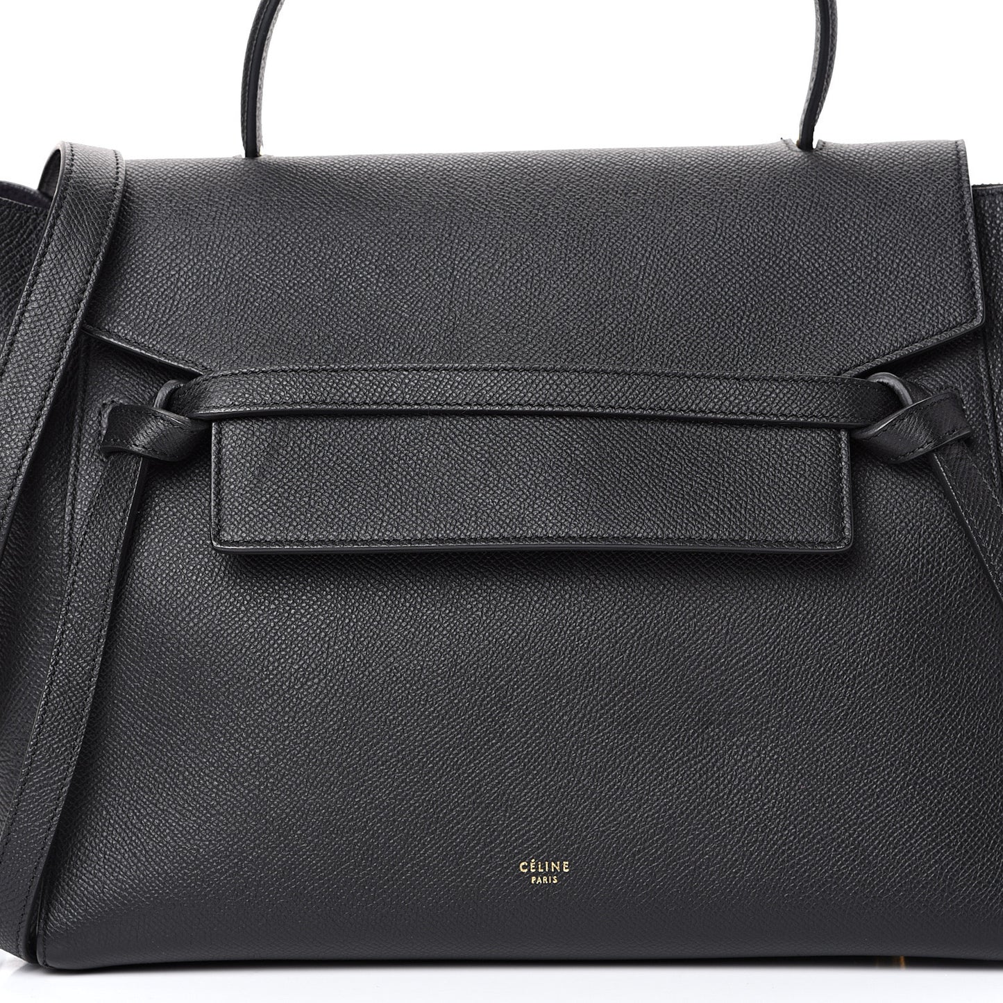 Grained Calfskin Mini Belt Bag Black