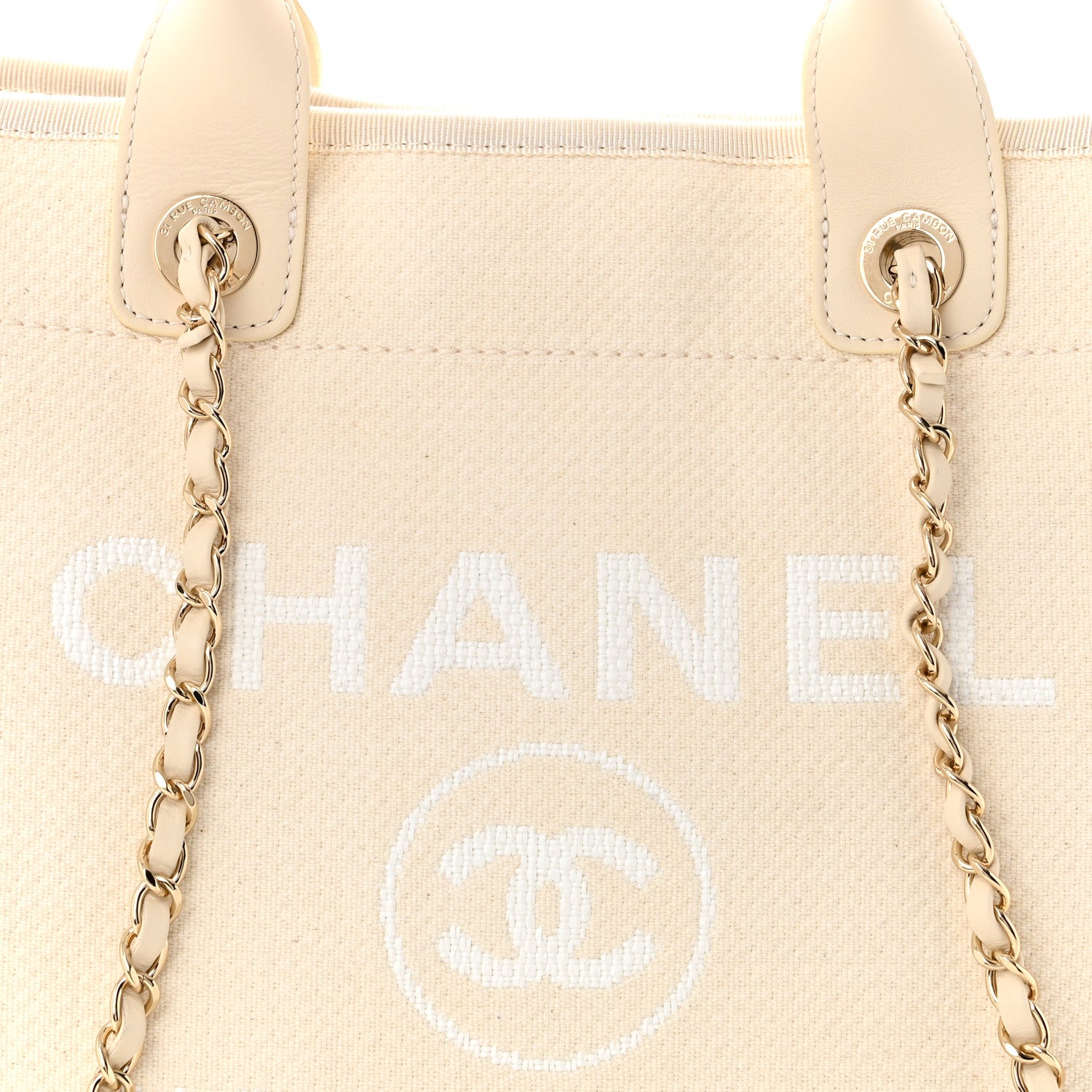 Chanel Mixed Fibers Small Deauville Tote White 9 of 11