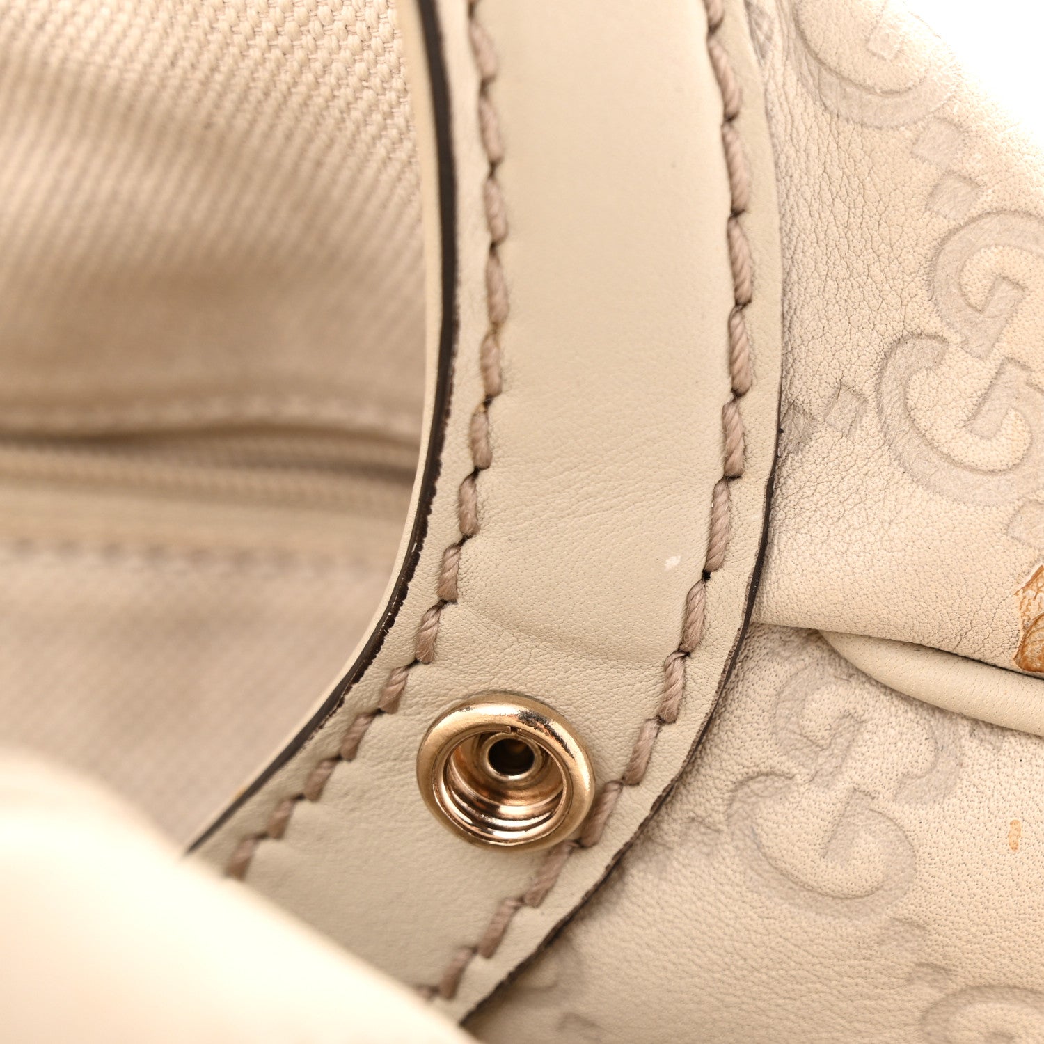 Gucci Guccissima Medium Sukey Tote Mystic White 17 of 17