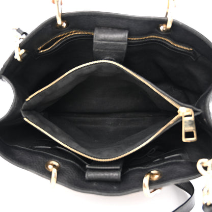 Gucci Pebbled Calfskin Medium Bamboo Shopper Tote Black 7 of 20