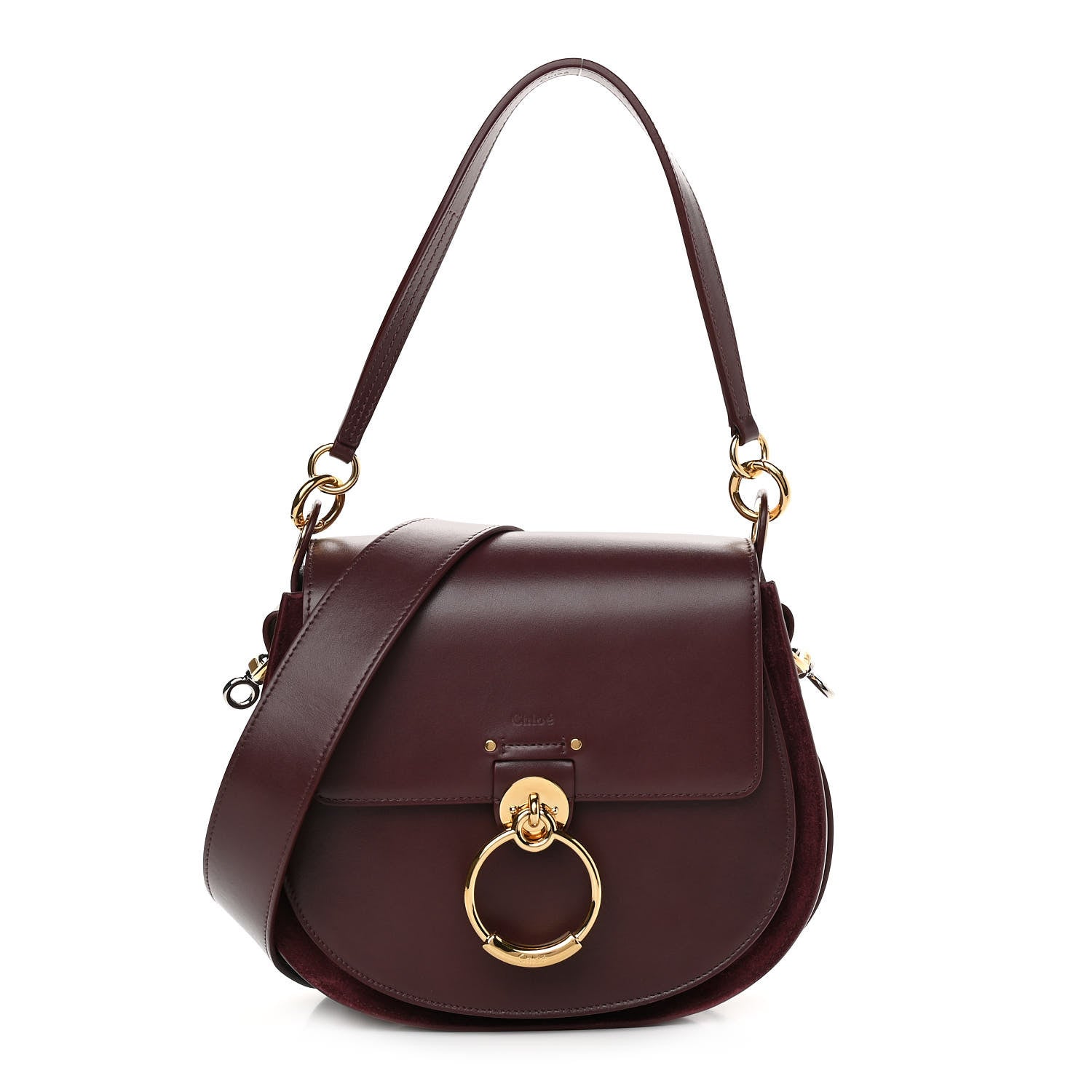 Chloe Calfskin Large Tess Bag Burnt Brown 1 of 10