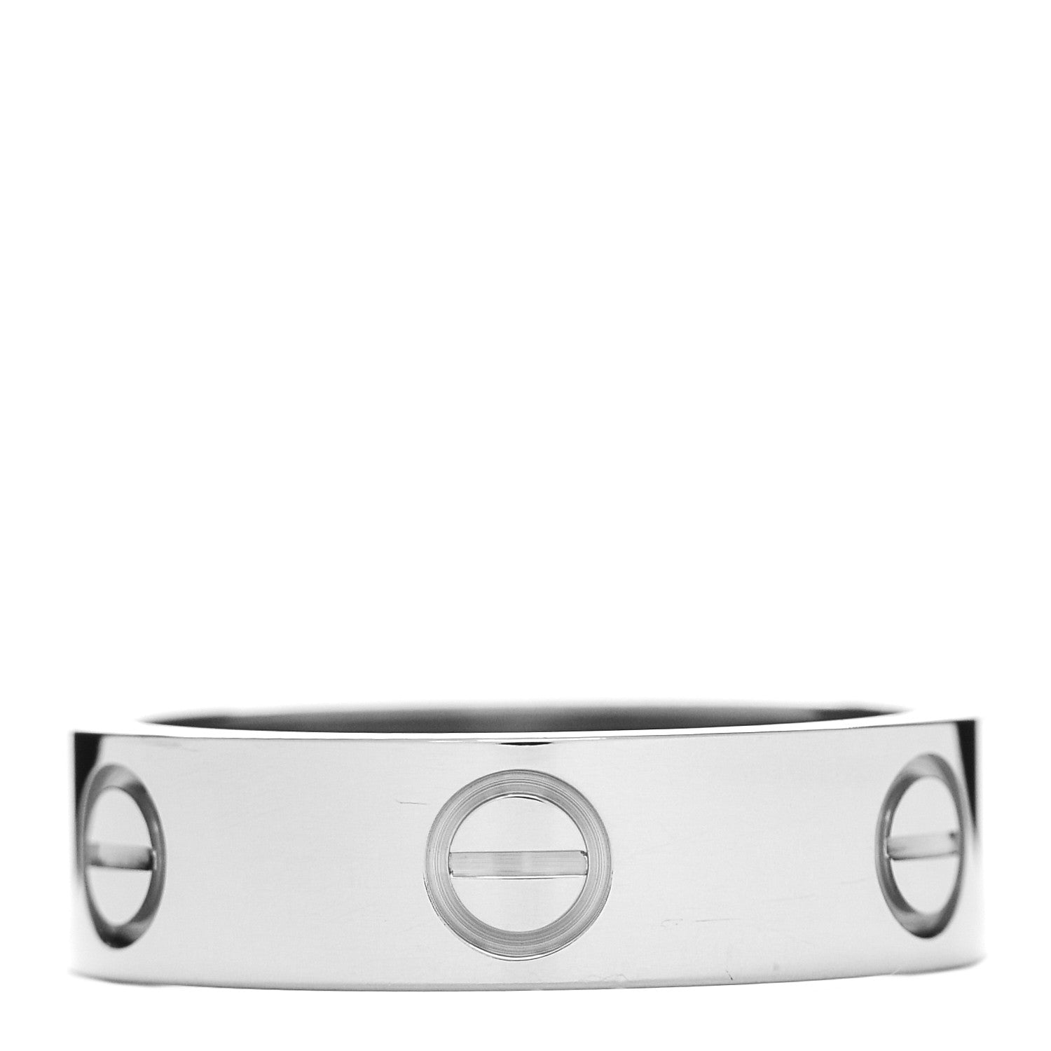 Cartier 18K White Gold 5.5mm LOVE Ring 54 6.75 1 of 4