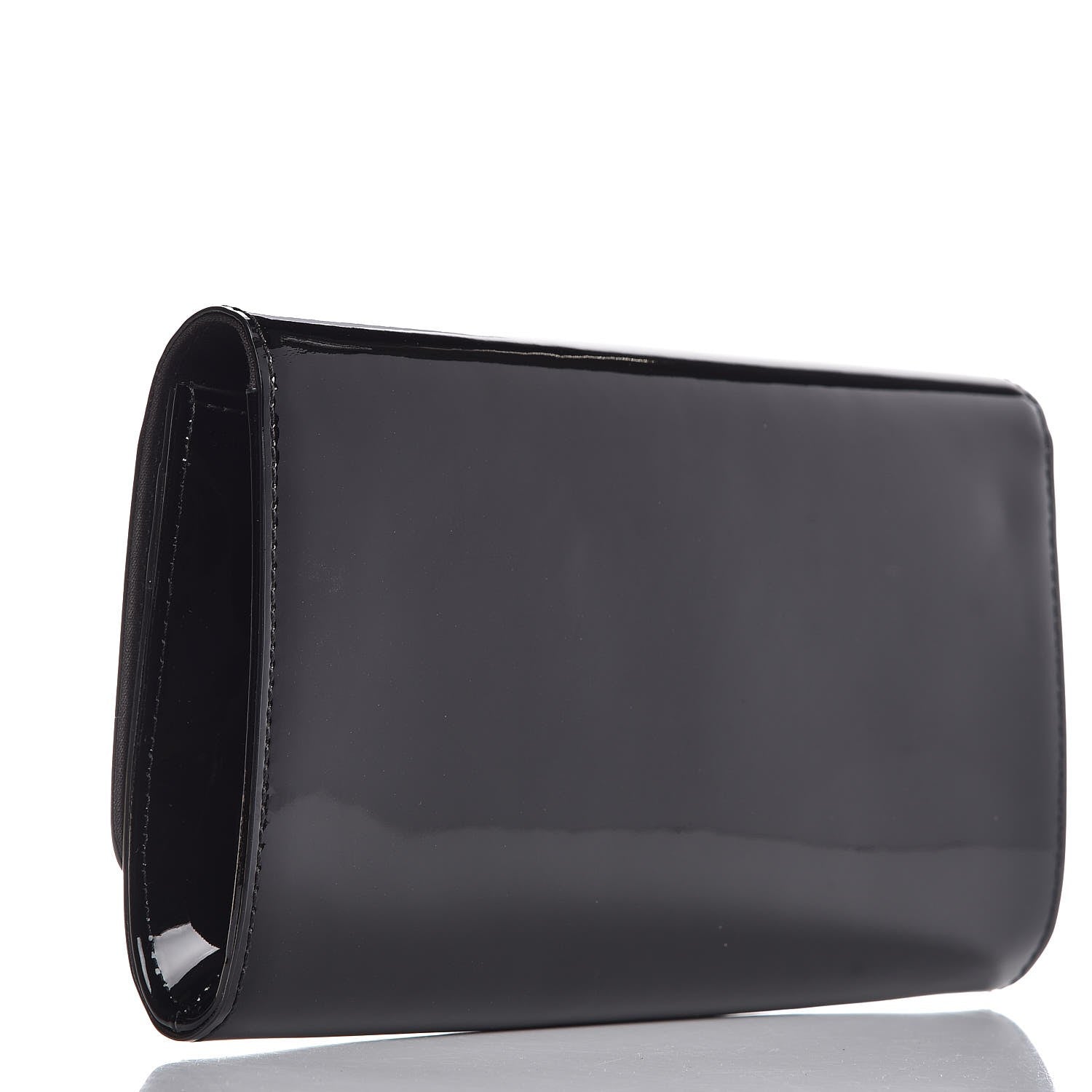 Louis Vuitton Patent Louise Clutch Black 3 of 6