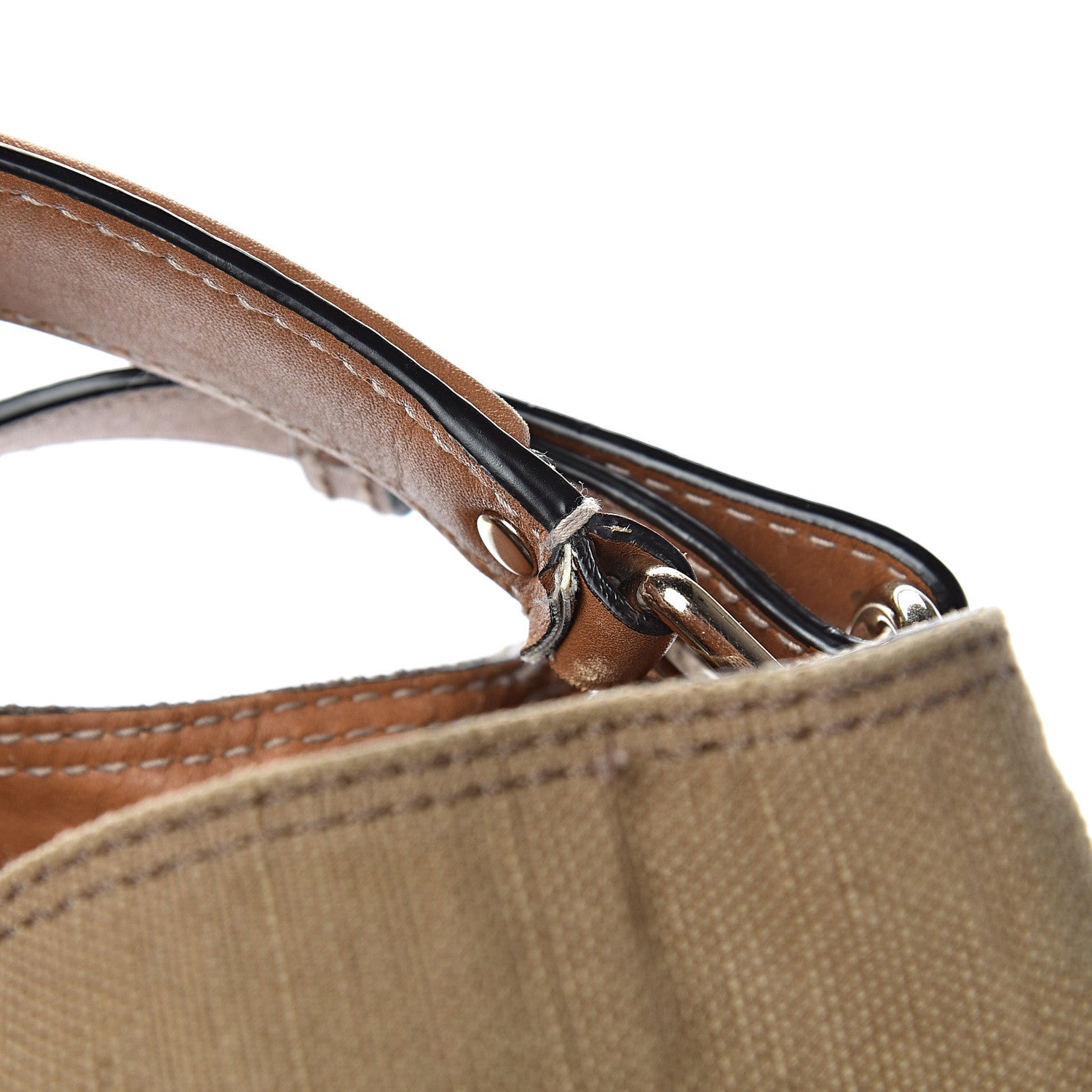 Burberry Canvas Mega Check Medium Ashby Hobo Saddle Brown 17 of 19