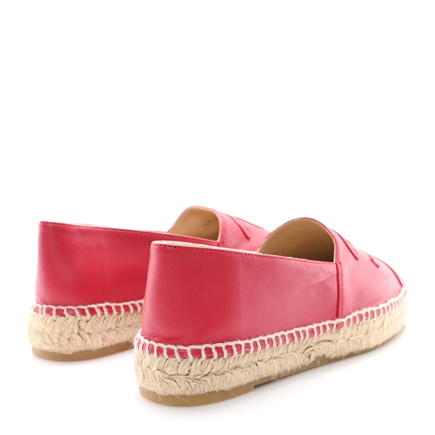 Chanel Lambskin CC Espadrilles 38 Red 5 of 10