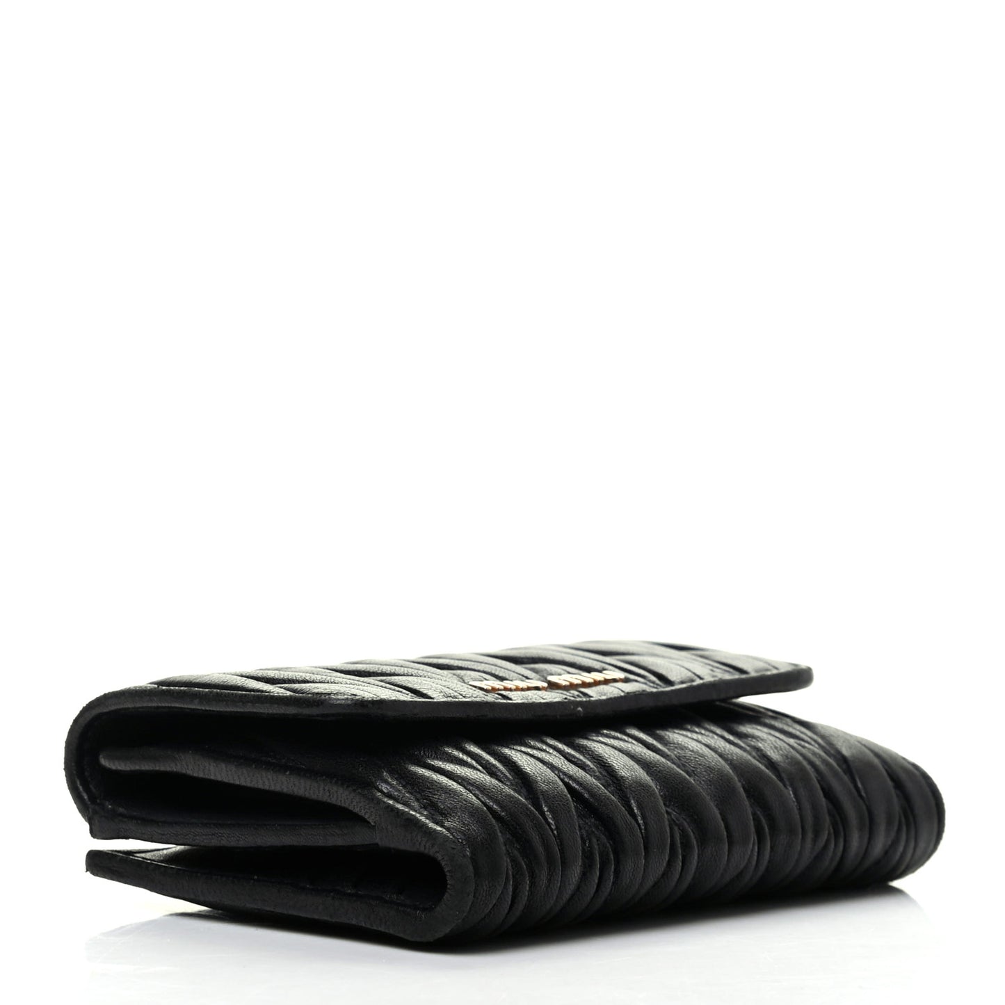 Nappa Matelasse Lux Flap Wallet Black