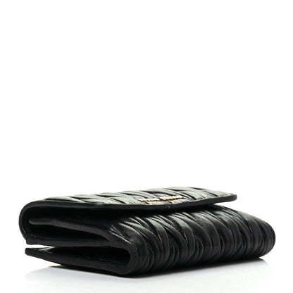 Miu Miu Nappa Matelasse Lux Flap Wallet Black 4 of 7