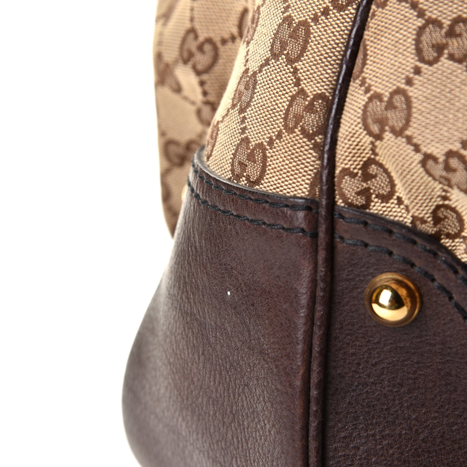 Gucci Monogram Large Jockey Hobo Dark Brown 4 of 8